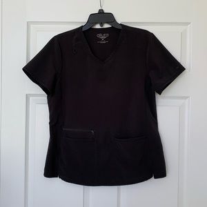 Allura by Cherokee Black Scrub Top